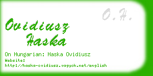 ovidiusz haska business card